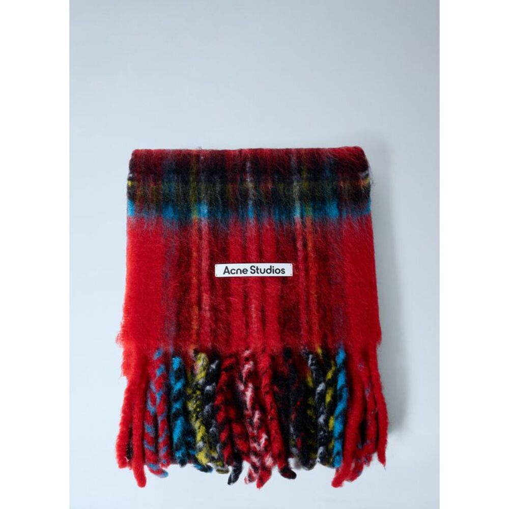 Acne Studios Men Mohair Checked Scarf